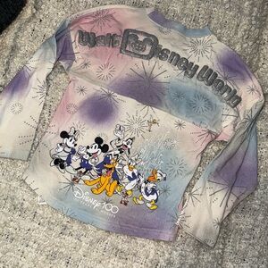 Disney Purple and Pink Sweatshirt with Cartoon Print